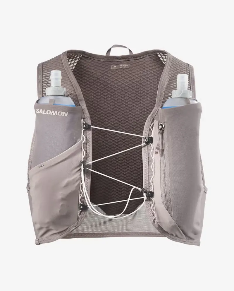 Salomon Gravel Skin 4 Unisex Running Vest in Iron/Silver Cloud-1